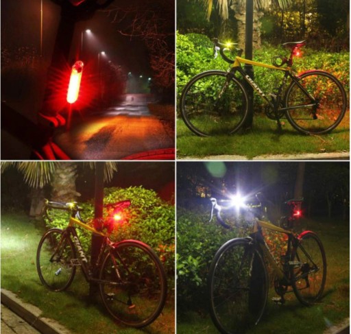 LED BIKE SVETLO PREDNÉ ZADNÉ BICYKLE SADA USB Osvetlenie batérie