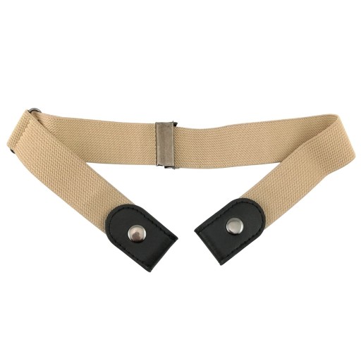 ELASTICKÝ GUMOVÝ REMÍN BEZ SPONY PRE UNISEX BÉŽOVÉ NOHAVICE