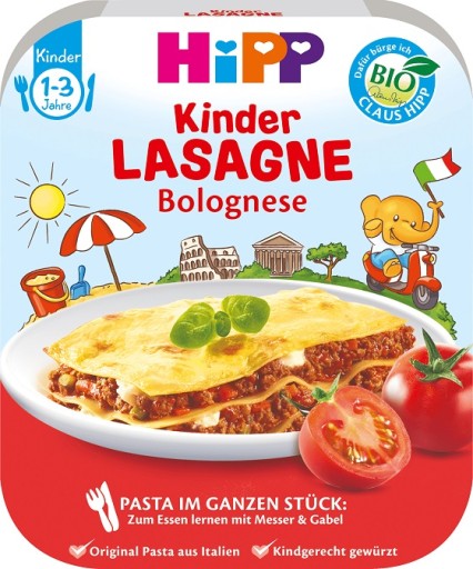 Hipp Bio Lasagne Bolognese s hovädzím mäsom 12m 250g