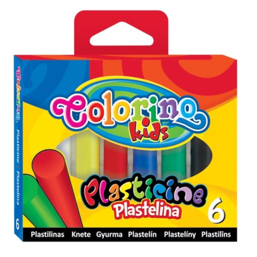 COLORINO okrúhla školská plastelína, 6 farieb