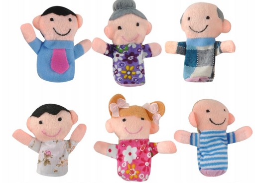 FIGER PUPPIES People Family Puppets 6 ks