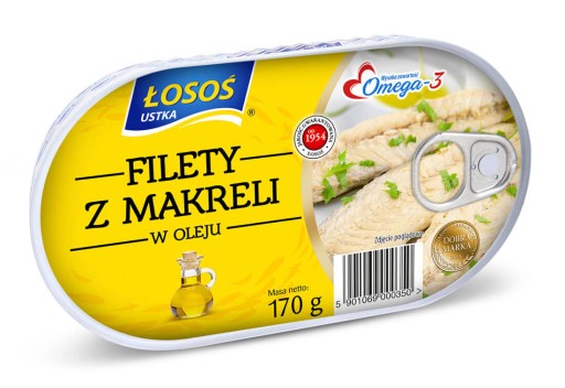 MAKERELOVÉ FILETKY V OLEJU 170g LOSOS USTKA