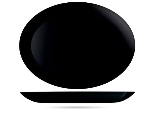 Oválny tanier 32 cm čierny DIWALI LUMINARC
