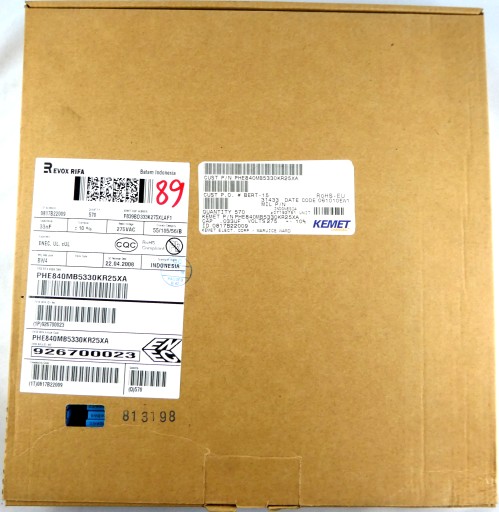 Rifa Fólia 33nF 10% 275V AC 10ks.