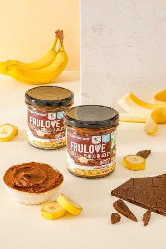 ALLNUTRITION FRULOVE CHOCO V RELÉ 300G BANÁNOVÉ OVOCIE ČOKOLÁDA BEZ CUKRU