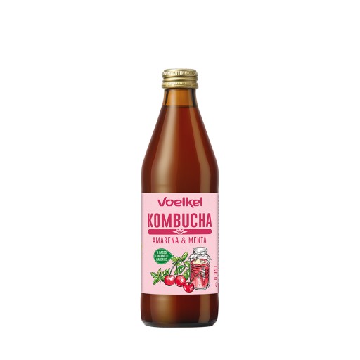 VOELKEL Kombucha čerešňa mäta (330ml) - BIO