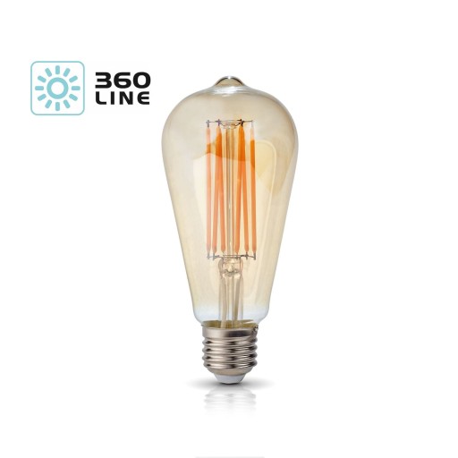 LED žiarovka ST64 E27 7W teplá 800lm dymová RETRO