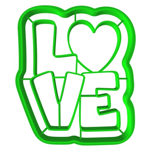 PREMIUM formička Vykrajovačka na perníky a sušienky VALENTÍNSKE LOVE srdce 8cm