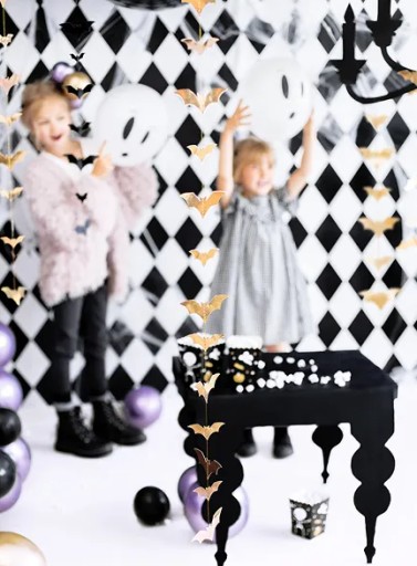 Zlatá girlanda BATS HALLOWEEN Dekorácia 1,5m