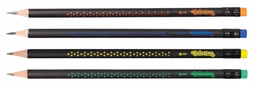 Trojuholníkové ceruzky s gumou Stars Colorino