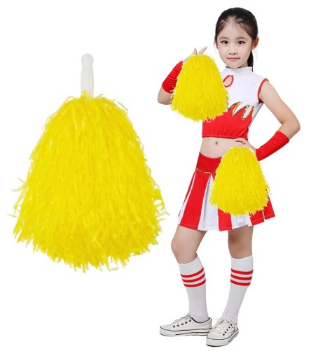 Pom pom CHEERLEADER pompony CHEERLEADER outfit ŽLTÉ