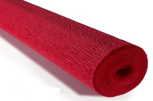 Krepový papier Taliansky krep 180 g krčený hodvábny papier č. 589 červená tmavo červená