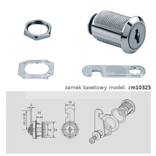 KAZETOVÝ ZÁMEK PRE 25 MM KAZETY