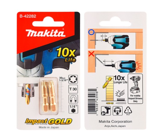 Bity Makita GOLD hrot T30 x 30mm B-42282 2 ks