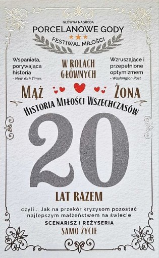 Porcelánová svadba k 20. výročiu svadby 5K23