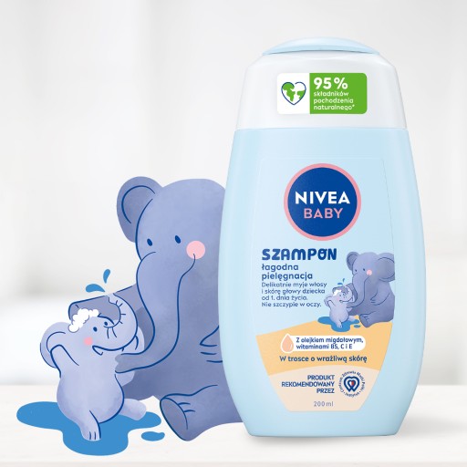 NIVEA BABY Jemný šampón na vlasy pre deti a dojčatá 200 ml