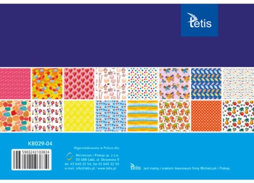 Kreatívny papier A5 16 listov Tetis KB029-04