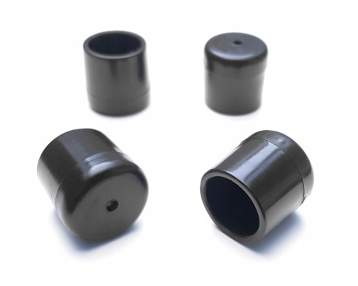 Čierne kryty nôh stoličky 15 mm