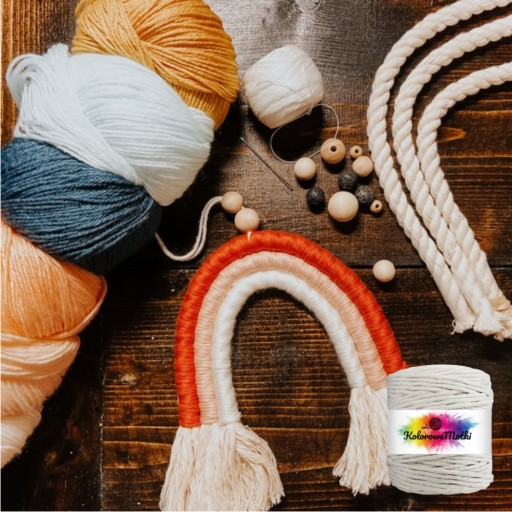 Prírodná bavlnená šnúra Macrame 100m 5mm