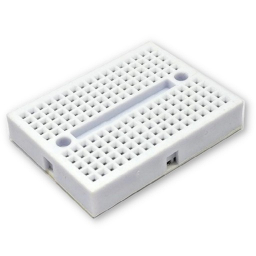 Prototyp dosky so 170 poliami Arduino, biely kontakt pre moduly doštičky