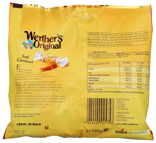 Werther's Original Soft Caramel cukríky 25ks 180g