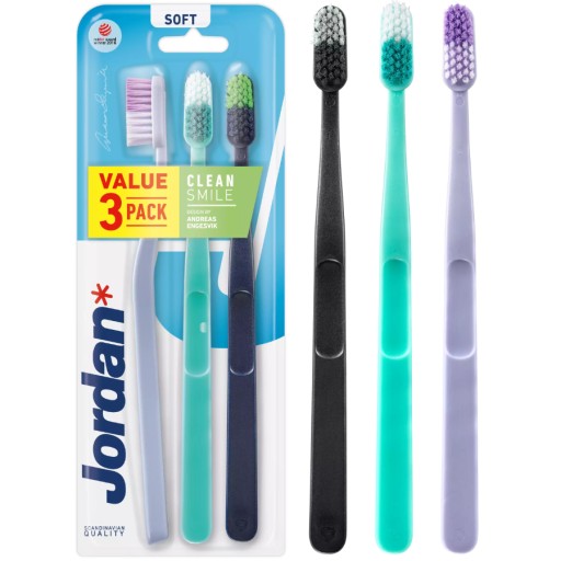 Jordan CleanSmile Soft zubná kefka 3 ks