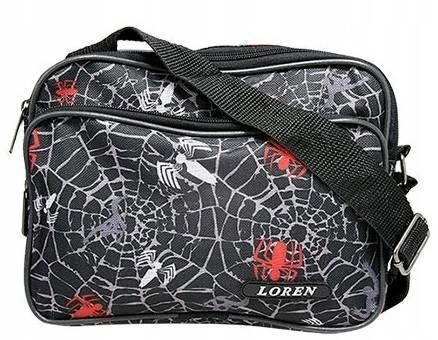 Pánska messenger taška Loren H02-600D s potlačou pavučiny