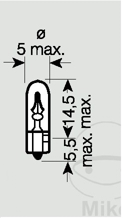 JMP žiarovka rýchlomeru 12V 2W W2x4,6d