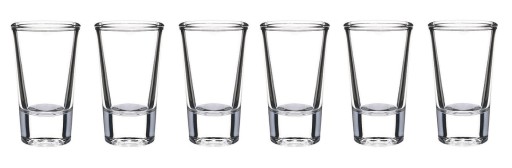 Hladké poháre na vodku SALUTE 28 ml 6 kusov poháre na vodku z hrubého skla