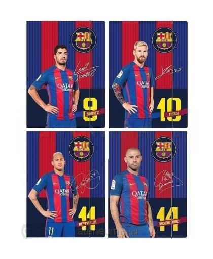 Fc Barcelona CHLAPČENSKÉ VYSIELANIE s gumičkou DO ŠKOLY A4 Astra PLOCHÁ sučka