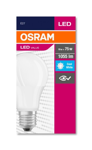 E27 LED žiarovka 10/75W 1055lm 200° 4000K neutrálna biela HODNOTA OSRAM
