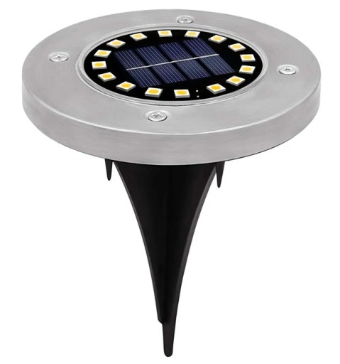 COLD LED ploché zemné solárne svietidlo 16 LED na trávniky, P-216