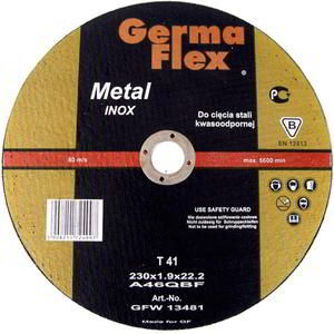 Kovový rezací kotúč 125x1x22 GermaFlex Inox
