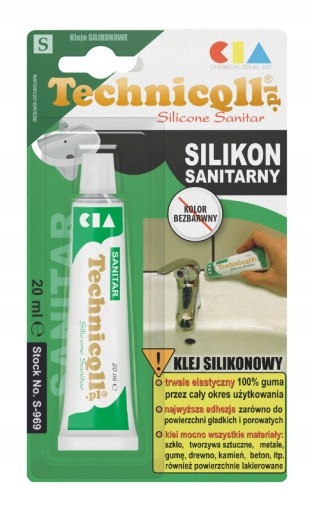 TECHNICQLL SANITÁRNY SILIKÓN ČISTÝ 20ML S-969