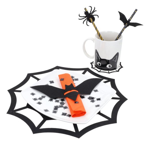 Halloweenska dekorácia na jednorazovú slamku