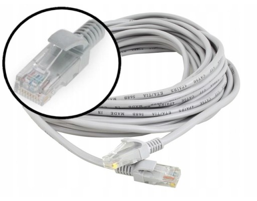 LAN ETHERNET SKÚTENÝ PÁR ZLATÝ RJ45 5M LAN ETHERNETOVÝ KÁBEL