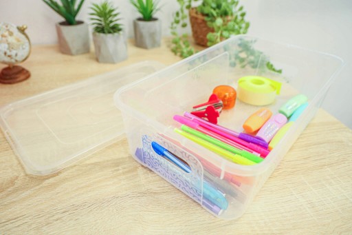 Organizér, plastová nádoba s krytom, 5-litrový box