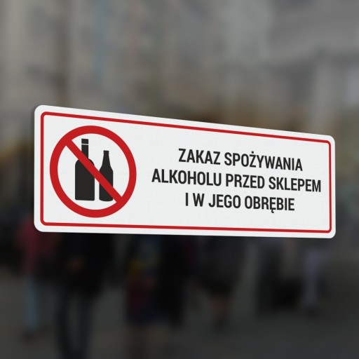 Nálepka – Zákaz pitia pred obchodom 6,7x20