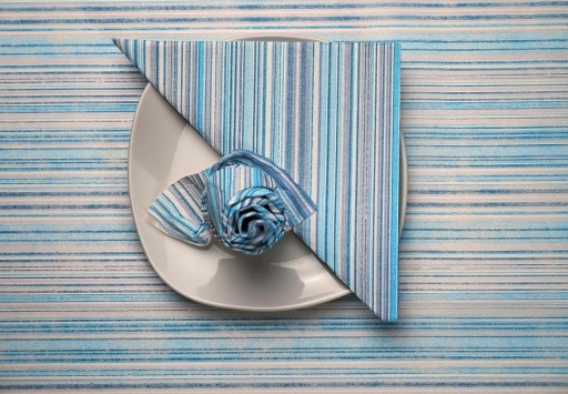 INFIBRA TREND obrúsky TRACCIA PUNTA PUNTA BLUE 38cm, 2 vrstvy, 40 ks