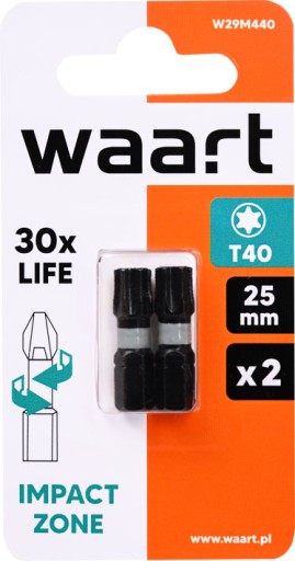 Nárazové bity TORX T40x25mm - 2 ks