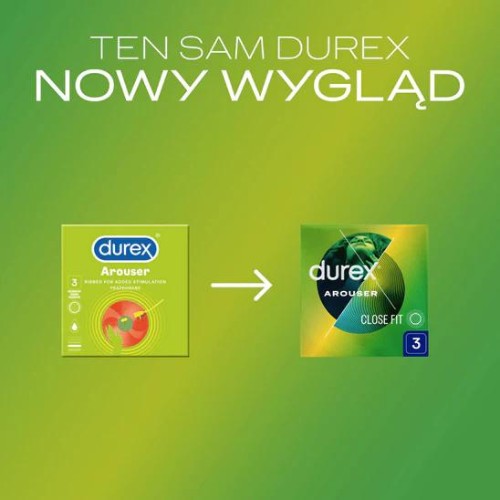 Kondómy DUREX Arouser, 3 kusy, vrúbkované