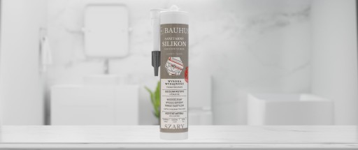 ŠEDÝ sanitárny silikón do kuchyne kúpeľňa Bauhus