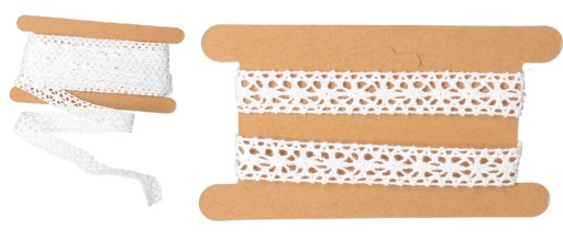 TEHLA BAVLNENÁ ČIPKA, BIELA, 4M, 1,7CM