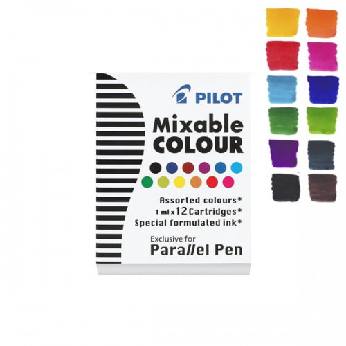 Atramentové kazety PILOT Parallel MIX 12 ks.