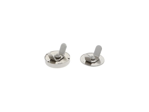 Magnetická spona 14mm na peňaženky, 10 kusov, STRIEBORNÁ