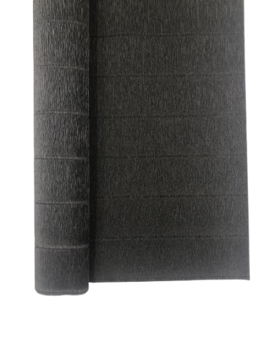 Krepový papier Taliansky krepový 180 g hodvábny papier č. 602 ČIERNA ČIERNA