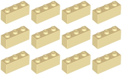 LEGO 3622 BRICK 1x3 piesok NOVINKA (15g) 12 ks.