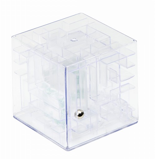 ORIGINÁLNA KRABIČKA NA PRASIATKO LABYRINT, TRANSPARENTNÁ, 10 CM