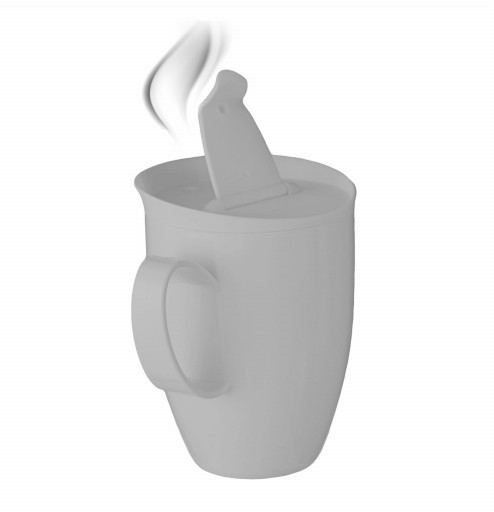 GASTRO hrnček S viečkom, OPÄTOVNE POUŽITEĽNÝ, 450ML, ŠEDÝ