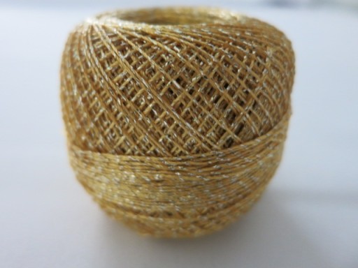 Šnúrka Camellia Yarn Art, metalizovaná, 419 zlato